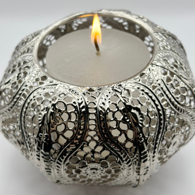 Silver Tea Light Holder