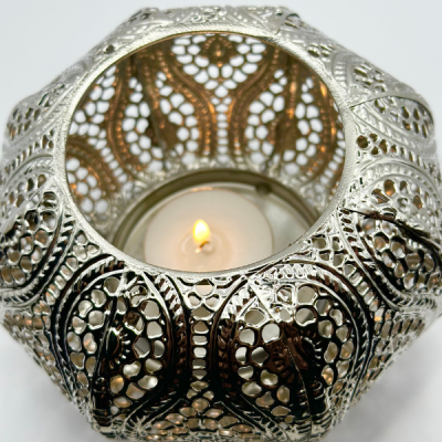 Silver Tea Light Holder