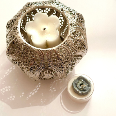 Silver Tea Light Holder