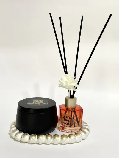 Reed stick diffuser set - Baccarat Rouge with Candle