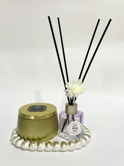 Reed stick diffuser set - Lavender with Candle