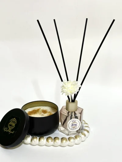 Reed stick diffuser set - Tobacco Vanilla with Candle