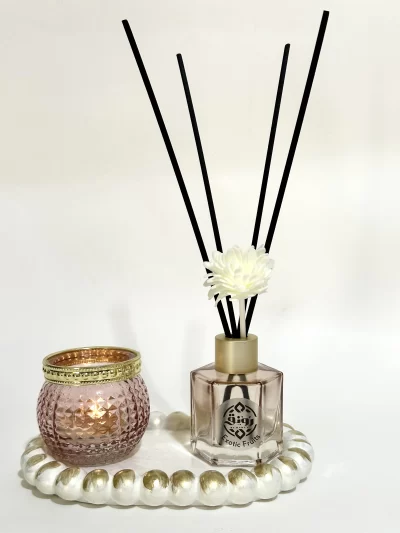 Read Stick Diffuser With Tea Light Candle &  Coaster -  Exotic Fruits Scent