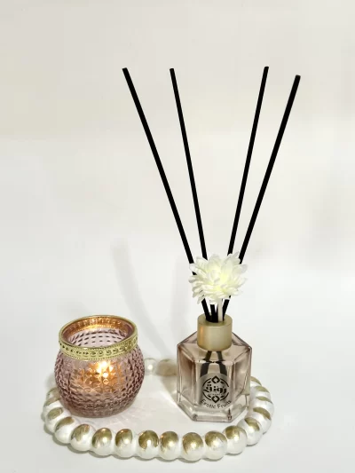 Read Stick Diffuser With Tea Light Candle &  Coaster -  Exotic Fruits Scent