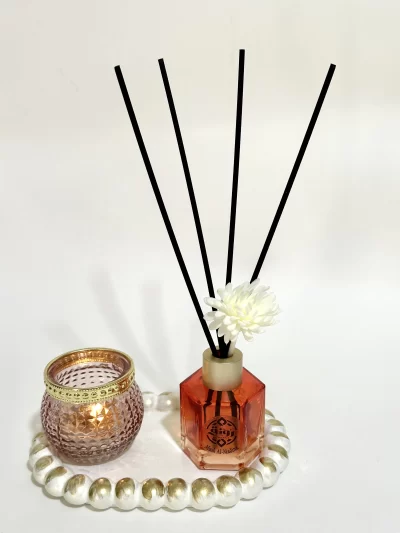 Read Stick Diffuser With Tea Light Candle &  Coaster -  Musk Al-Madina Scent