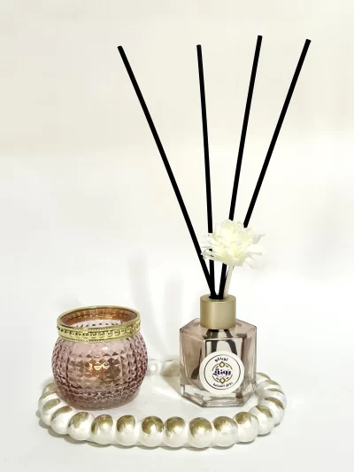 Read Stick Diffuser With Tea Light Candle &  Coaster -  Tobacco Scent