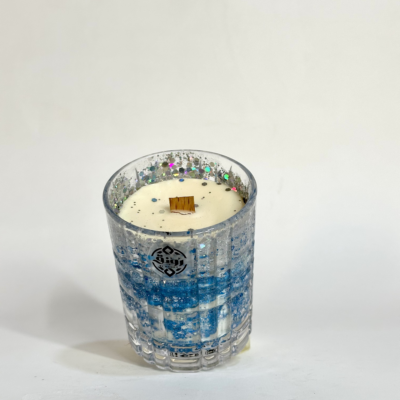 Crystal Baccarat Rouge blue-silver Candle