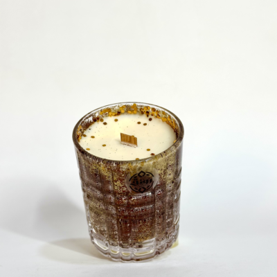 Crystal Oud gold brown Candle