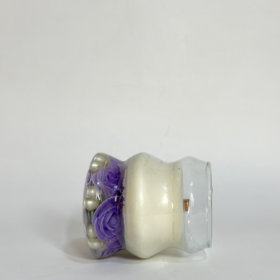 Zigzag Lavender/Violet pearls Candle