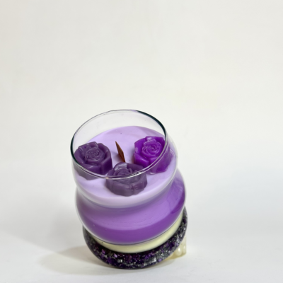 Zigzag Violet/ Lavender  Candle