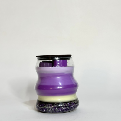 Zigzag Violet/ Lavender  Candle