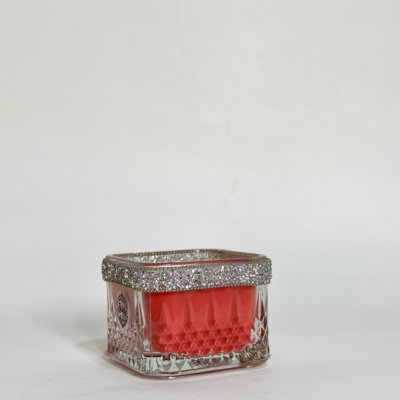 Square Si Passione Red Silver Candle