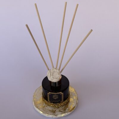 Reed stick diffuser - Royal Amber/golden ribbon