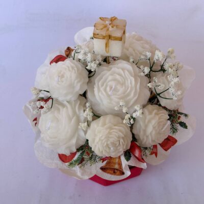 Red White Candle Bouquet