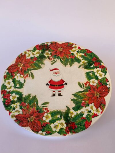 Unique Decorated Christmas and White Concrete Coaster