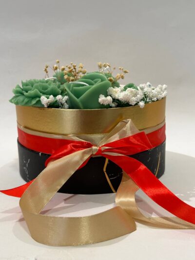 Green Soy Candle Bouquet in Box