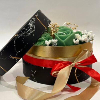 Green Soy Candle Bouquet in Box